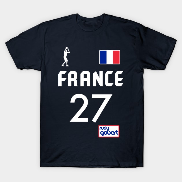 Rudy Gobert ))(( 2021 France Basketball Team Jersey T-Shirt by darklordpug